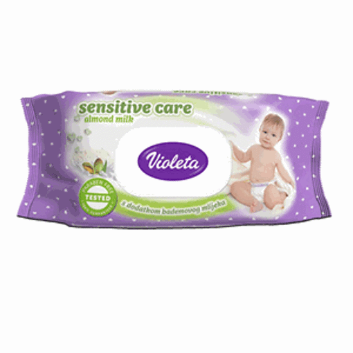 Picture of Violeta Wet wipes 56/1 Almond Milk